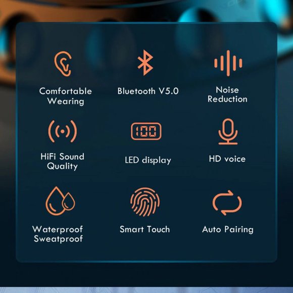 🆕Bluetooth wireless earphones with mic - Picture 5 of 5